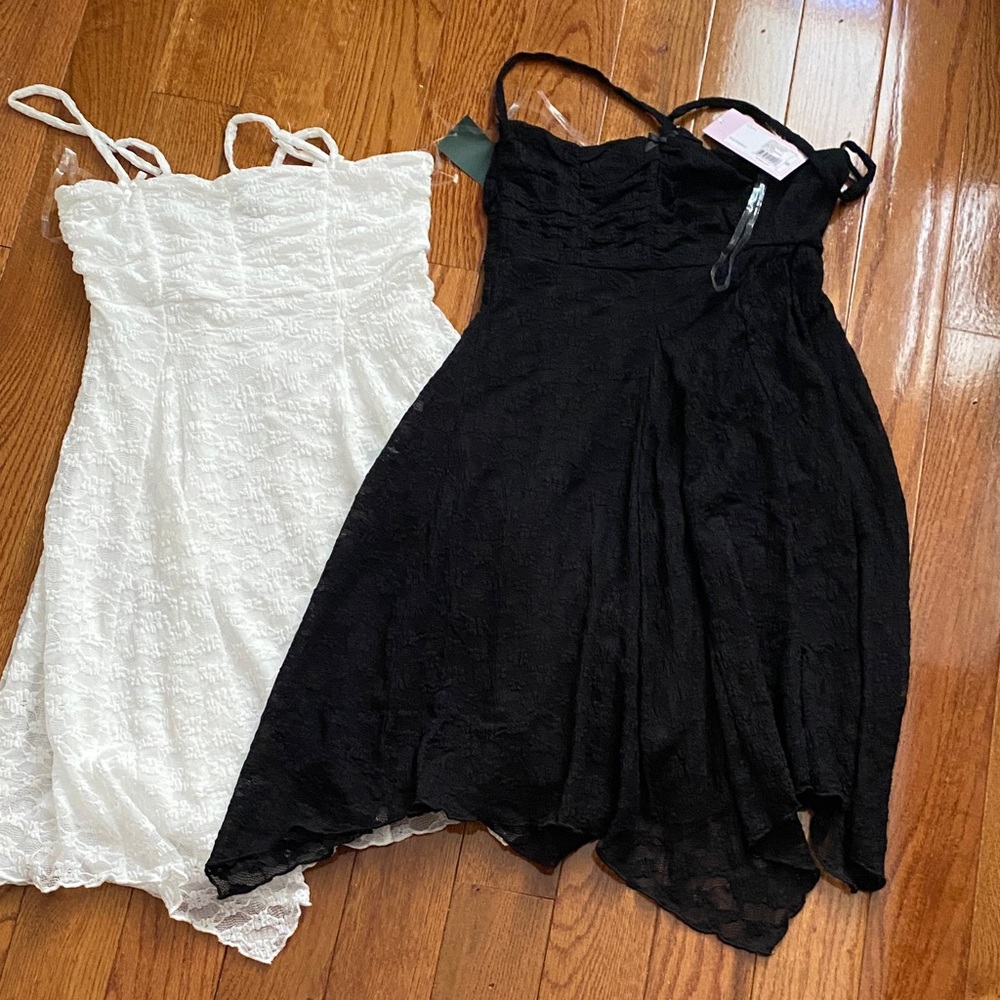 Wild Fable Black and White Mini Dresses
